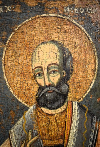 « Saint Pierre et Saint Nicolas» - Icône Grecque - XVIe siècle - Renaissance